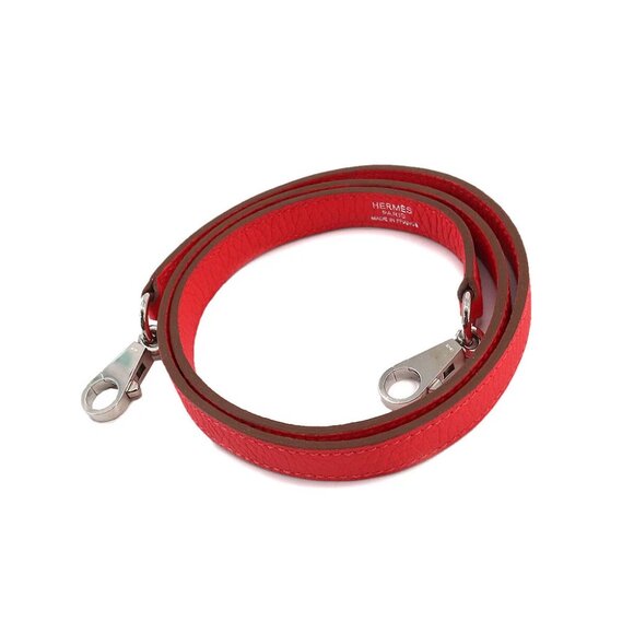 HERMES Shoulder Strap Taurillon clemence Rouge Pivoine - Picture 1 of 5